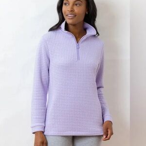 Dudley Stephens Pocomo Pullover Lilac Waffle Size M NWOT